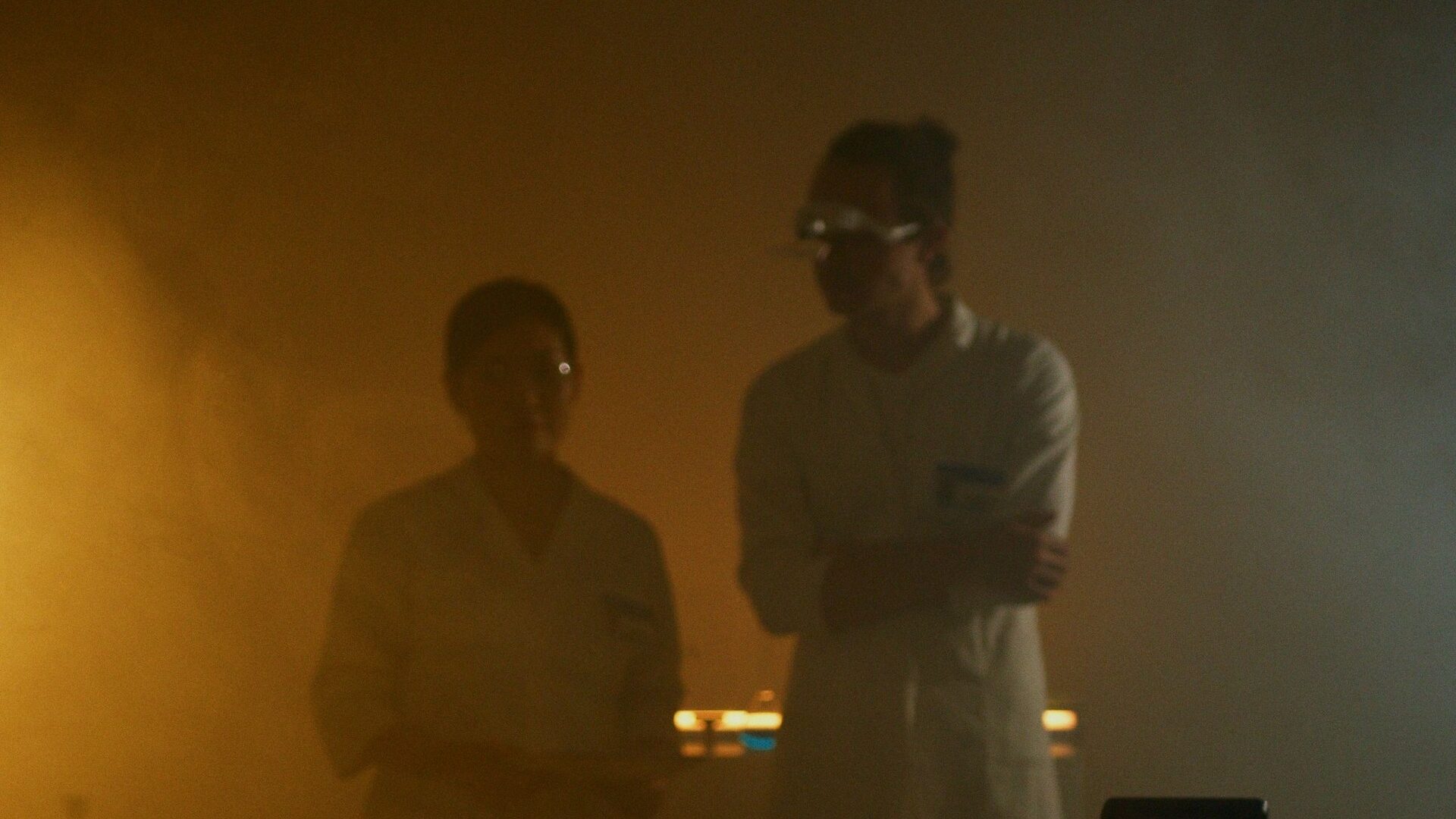 Scientists in a research laboratory analysing blood samples